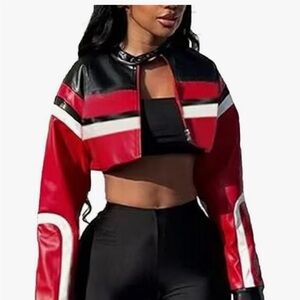 Stylish Red and Black Women's Jacket